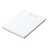 Trendy Aqua Persoonlijk Stippenraster Notitieblok (Linkerzijde)