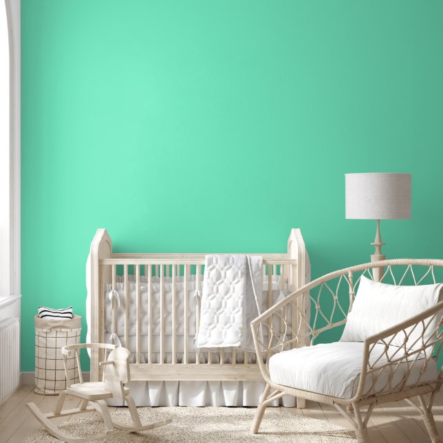 Trendy Aquamarine Solid kleur | elegant Behang (Kinderen)