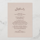 Trendy Arch Earthy Textures Real Roos Gold Wedding Folie Uitnodiging (Achterkant)