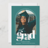 Trendy Arch Photo Graduation Party Aankondiging (Voorkant)