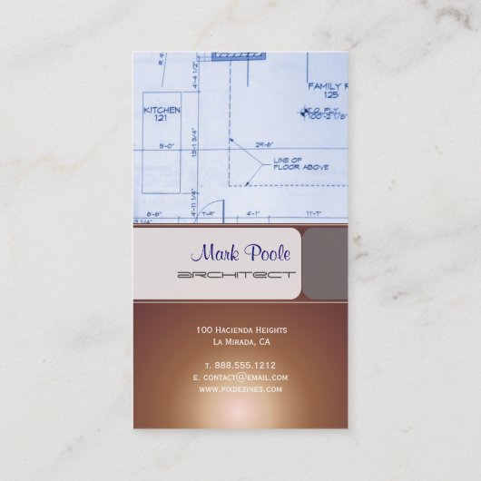 Trendy Architect visitekaartjes (Achterkant)