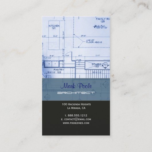 Trendy Architect visitekaartjes (Achterkant)