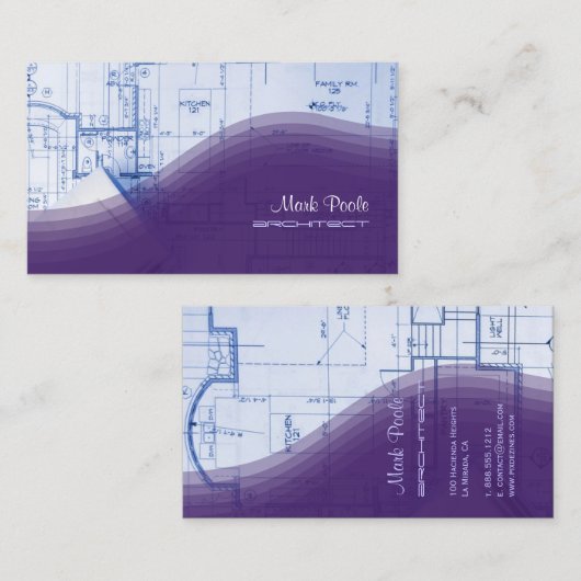 Trendy Architect visitekaartjes (Voorkant / Achterkant)