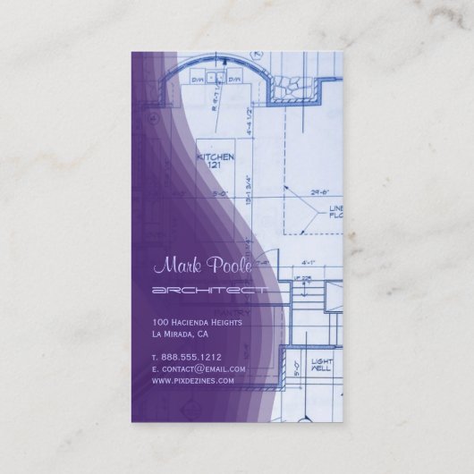 Trendy Architect visitekaartjes (Achterkant)