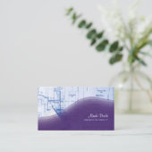 Trendy Architect visitekaartjes (Staand voorkant)