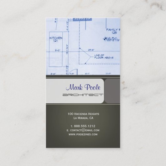 Trendy Architect visitekaartjes (Achterkant)