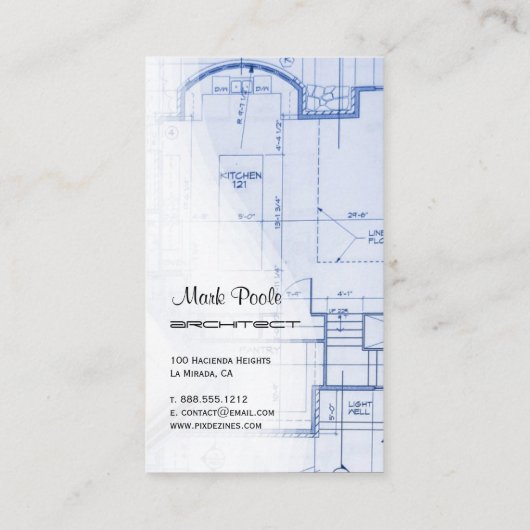 Trendy Architect visitekaartjes (Achterkant)
