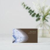 Trendy Architect visitekaartjes, donkere chocolade Visitekaartje (Staand voorkant)