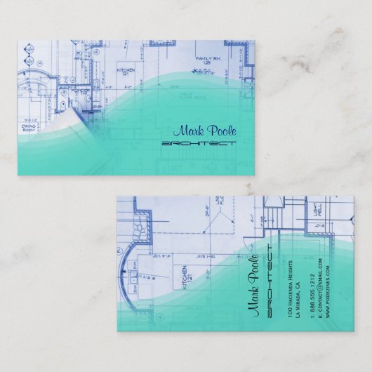 Trendy architecten visitekaartjes (Voorkant / Achterkant)