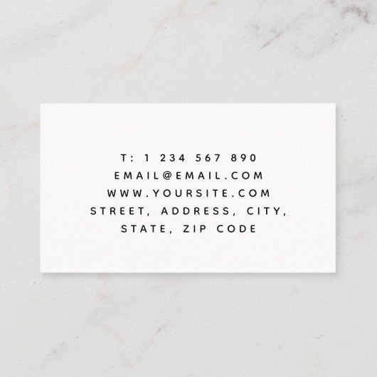 Trendy Architecture Minimalist & Clean Architect B Visitekaartje (Achterkant)