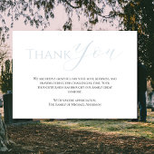 Trendy Arctic Mist Traditional Bereavement Funeral Bedankkaart