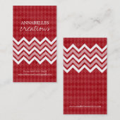 Trendy Argyle en Chevron Visitekaartjes (Voorkant / Achterkant)