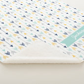 Trendy Arrows Monogram Sherpa Deken (3/4)