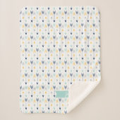 Trendy Arrows Monogram Sherpa Deken (Voorkant)