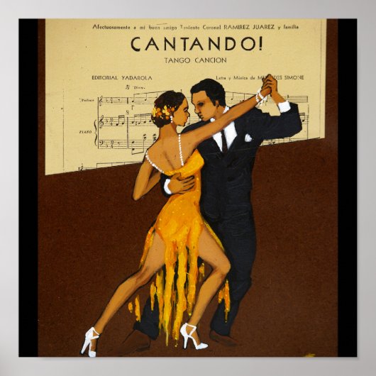 Trendy Art Deco  dansers Poster (Voorkant)