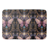 Trendy Art Deco Paarse roze gouden vlinder Badmat (Voorkant)