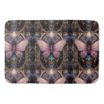 Trendy Art Deco Paarse roze gouden vlinder