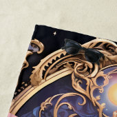 Trendy Art Deco Paarse roze gouden vlinder Strandlaken (In situ)