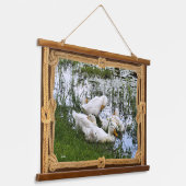 Trendy Art Ducks Vijverleven Hangend Wandkleed (Gebogen)