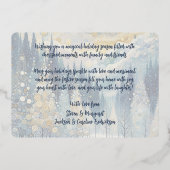 Trendy Artistieke Klassieke Winter Wonderland Kuns Folie Feestdagenkaart (Achterkant)