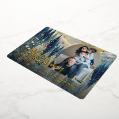 Trendy Artistieke Klassieke Winter Wonderland Kuns Folie Feestdagenkaart (Gedraaid)