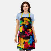 Trendy artistieke moderne Abstracte keuken Schort (Gedragen)