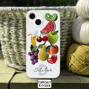 Trendy Artistieke Regenboog Haakfruit Collage Case-Mate iPhone 14 Hoesje