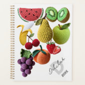 Trendy Artistieke Regenboog Haakfruit Collage Planner (Voorkant)