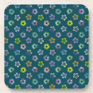 Trendy artistieke Waterverf Floral Pattern Bier Onderzetter