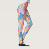 Trendy Artsy Abstract Rainbow Waterverf Pattern Leggings (Rechts)