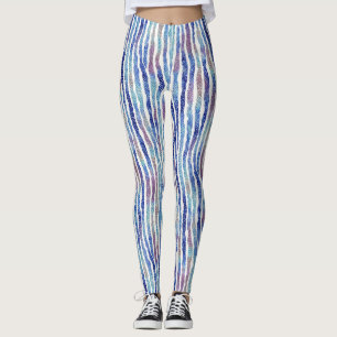 Trendy Artsy kleurrijke strepen Waterverf Leggings