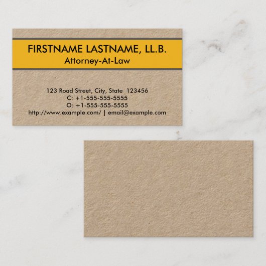Trendy Attorney-At-Law Visitekaartje (Voorkant / Achterkant)