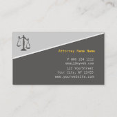 Trendy Attorney Law en Justice Scales of Justice Visitekaartje (Achterkant)