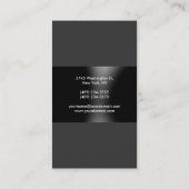 Trendy Attractive Black Grey Visitekaartje (Achterkant)