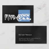 Trendy Attractive Blue Grey Fitness Visitekaartje (Voorkant / Achterkant)