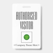 Trendy "Authorized Visitor" Badge (Achterkant)