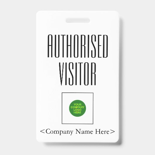 Trendy "Authorized Visitor" Badge (Voorzijde)