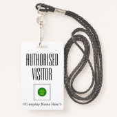 Trendy "Authorized Visitor" Badge (Achterkant met draagriem)