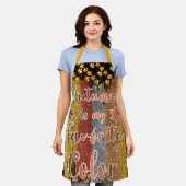 Trendy Autumn Glitter Leaves Schort (Gedragen)