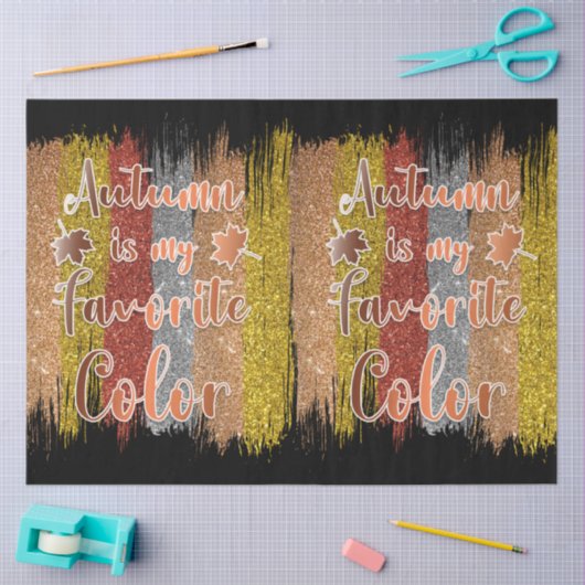 Trendy Autumn Glitter Leaves Tissuepapier (Craft)