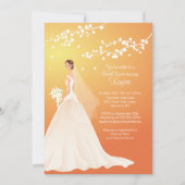 Trendy Autumn Gold Bride Vrijgezellenfeest Invite Kaart (Voorkant)