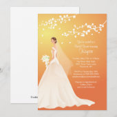 Trendy Autumn Gold Bride Vrijgezellenfeest Invite Kaart (Voorkant / Achterkant)