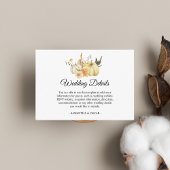 Trendy Autumn Waterverf Pumpkin & Flowers Informatiekaartje