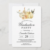 Trendy Autumn Waterverf Pumpkin & Flowers Kaart (Voorkant)