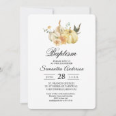 Trendy Autumn Waterverf Pumpkin & Flowers Kaart (Voorkant)