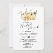 Trendy Autumn Waterverf Pumpkin & Flowers Kaart (Voorkant)