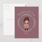 Trendy Avatar Girly Briefkaart (Voorkant / Achterkant)