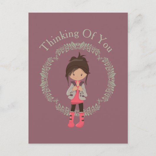 Trendy Avatar Girly Briefkaart (Voorkant)
