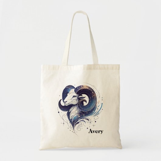 Trendy Avery Waterverf Zodiac Design Tote Bag (Voorkant)