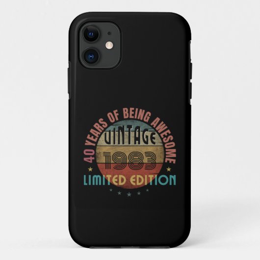 TRENDY AWESOME GEBOORTEJAAR VERJAARDAGSCADEAU Case-Mate iPhone CASE (Achterkant)